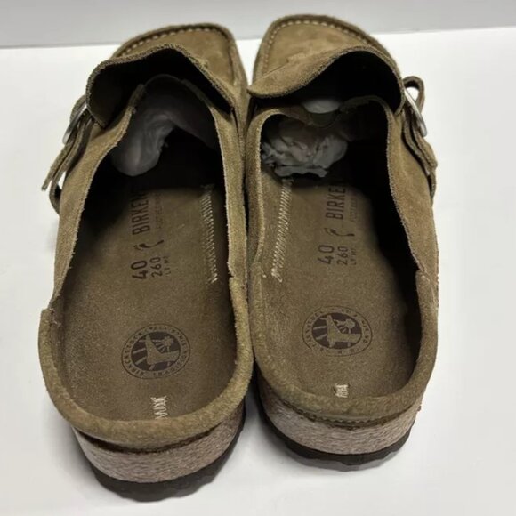 Birkenstock Women’s Buckley, Taupe Slip-On Clogs, Size EUR 40, US 9 Narrow - Picture 4 of 5